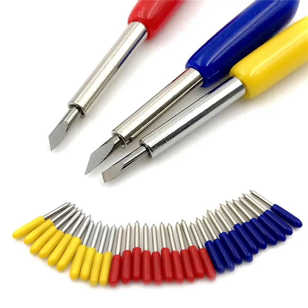 

30pcs 30 45 60 Degree Roland Cricut Cutting Plotter Vinyl Cutter Knife Blades Offset