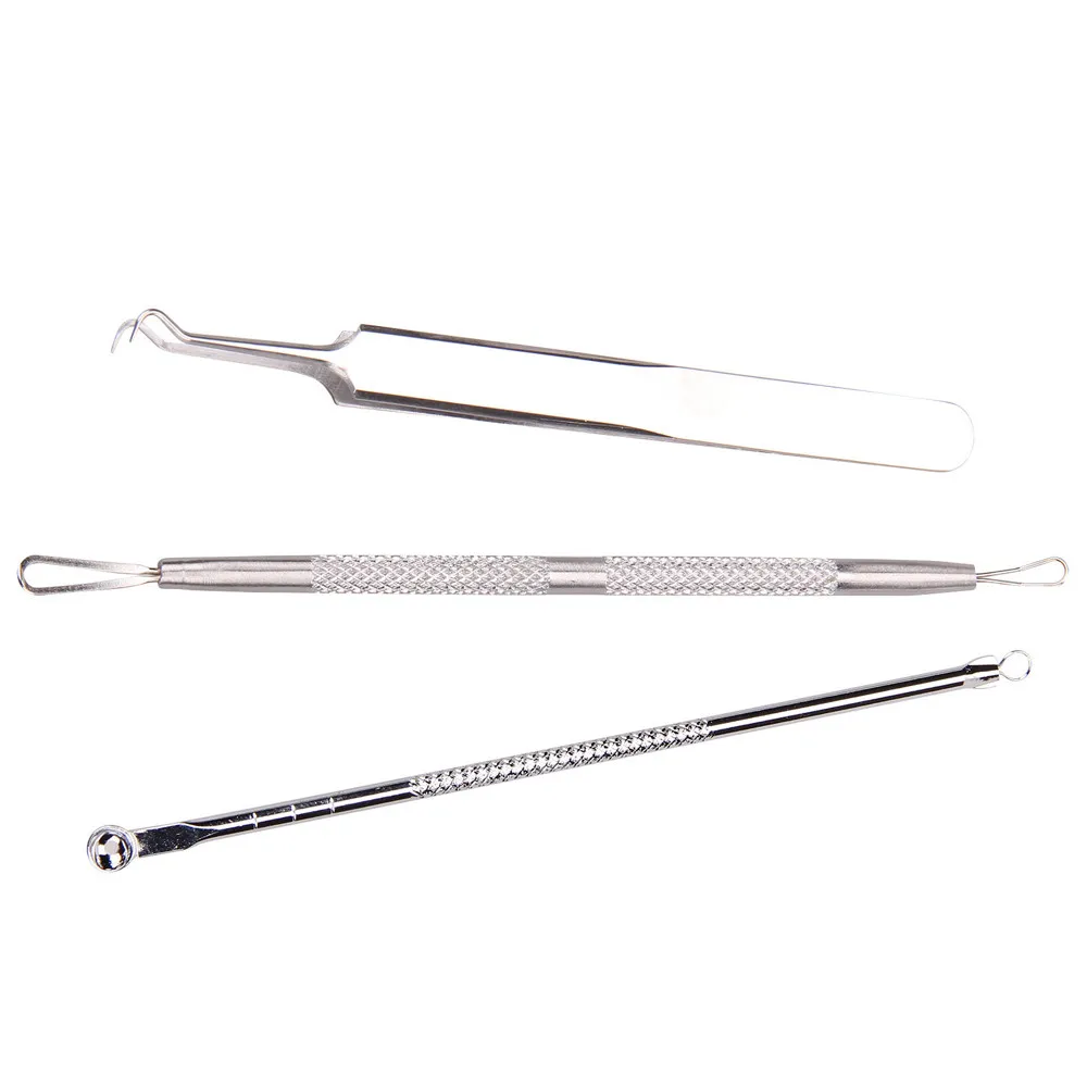 

3Pcs/Set Acne Removal Needle Blackhead Remover 3Pcs Safety Stainless Facial Acne Spot Pimple Remover Extractor Tool Comedone #35