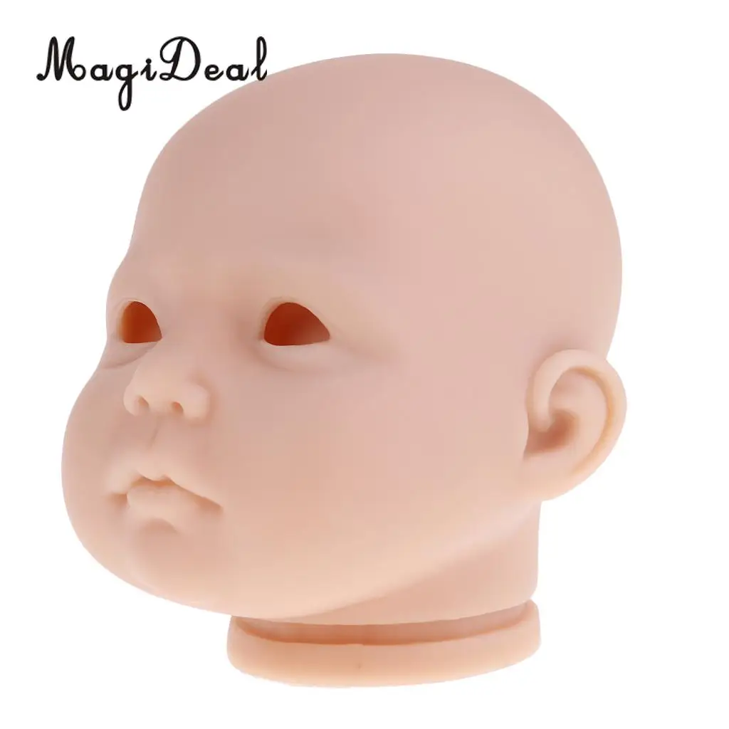 20inch Vinyl Unpainted Reborn Boy Doll Head Mold Kits Newborn Baby Doll DIY Making #3
