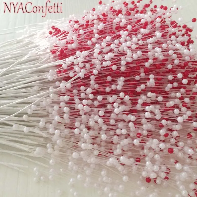 

23CM,Dia.4MM 100PCS The Spray Of Pearl Branch,Plastic Beads With Fishing Line Wire Stems For Bridal Hair Decoration accessories