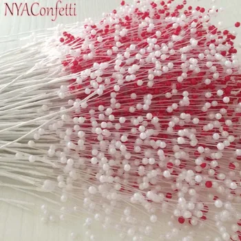 

23CM,Dia.4MM 100PCS The Spray Of Pearl Branch,Plastic Beads With Fishing Line Wire Stems For Bridal Hair Decoration accessories