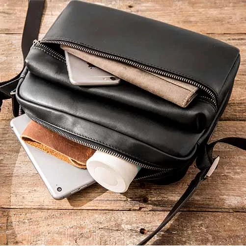 AETOO New handmade leather one-shoulder messenger bag men's casual retro men's suede leather soft leather Japanese Messenger bag