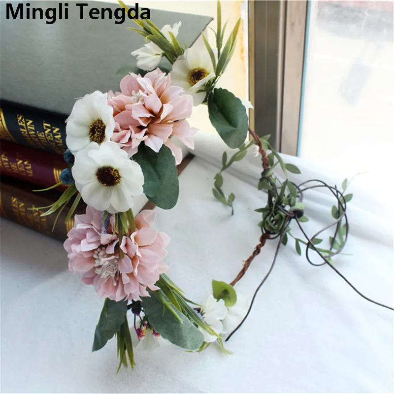 2018 новые качественные элегантные свадебные цветы и Fascinators невесты цветы свежие Книги по искусству гирлянды цветов шляпа сомбреро boda Mingli Tengda