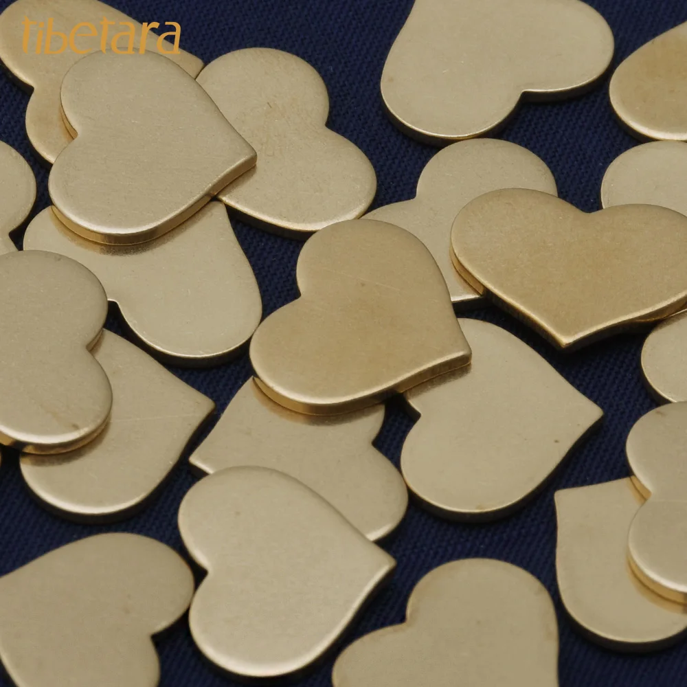 

18 Gauges,Metal Stamping Blank for Hand Stamped Jewelry,Brass Heart Stamping Blanks,20 each/lot