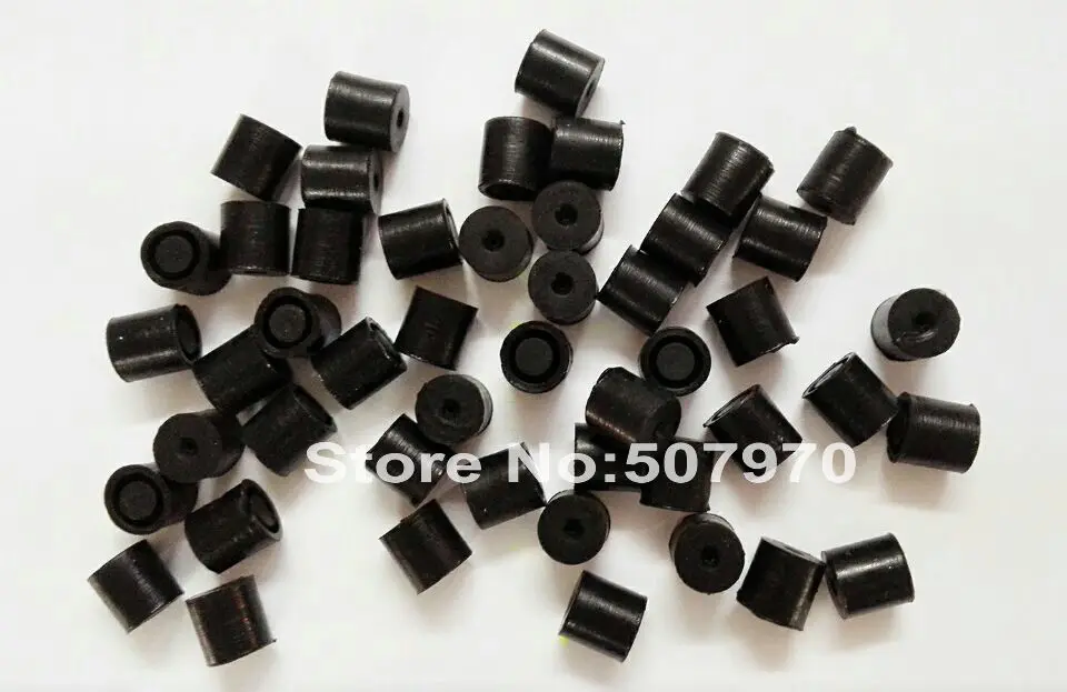 Black Electrode Tube Rubber Seal Stopper 9*9mm for 0.2mm to 3.0mm for EDM Drilling Machine Parts
