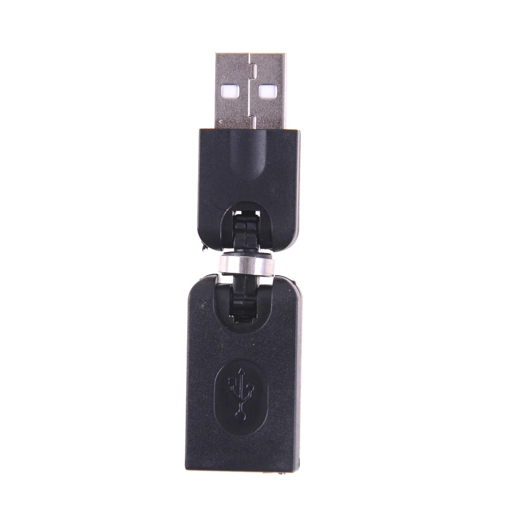 

1pcs Black USB 2.0 Male To Female 360 Degree Rotating USB Adapter Flexible Swivel Twist Angle Extension Adapter
