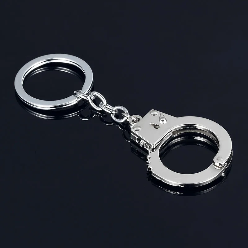 

1pc New Arrival Gift Key Chains Mini Size Keychain Handcuffs Shape Keyfob Keyring