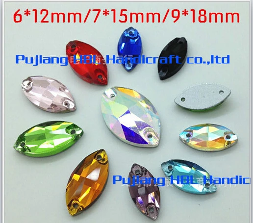 

Very Shining 6x12mm Horse Eyes Shape 2Holes Crystal Glass Sewing On Rhinestones Flatback Drop Water Buttons For Dresses