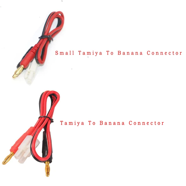 Cable conector RC, conector macho a Banana Tplug/Big Tamiya Plug a Banana para cargadores IMAX B6 B6AC B8 Cable conector RC, conector macho a Banana Tplug/Big Tamiya Plug a Banana para cargadores IMAX B6 B6AC B8