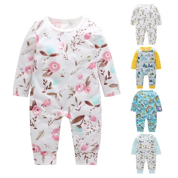 

Children Kids Bodysuit Jumpsuit Jumper Long Sleeve Round Collar Printing Cute Clothing NSV775