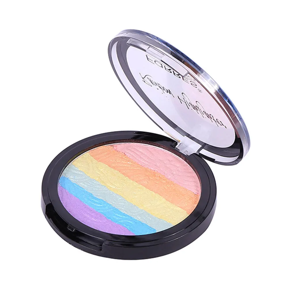 Rainbow Illuminator Highlighter Palette Makeup Face Powder Shimmer Base