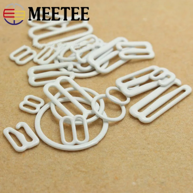 Meetee 50 комплектов 0,6-2,5 см Соединительные элементы для бикини пряжки для нижнего белья Кнопка регулировки крючки для бюстгальтеров застежка Пластиковый сплав швейные принадлежности DY204