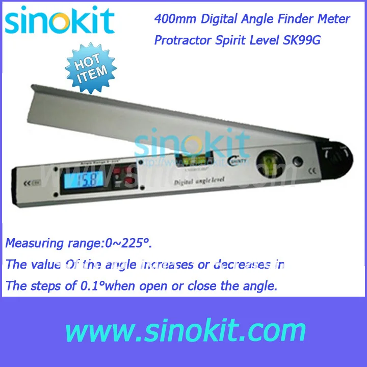  400mm Digital Angle Finder Meter Protractor Spirit Level SK99G