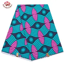 Полиэстер восковая ткань Анкара Binta настоящий воск высокого качества 6 ярдов африканская ткань для вечерние платье FP6151