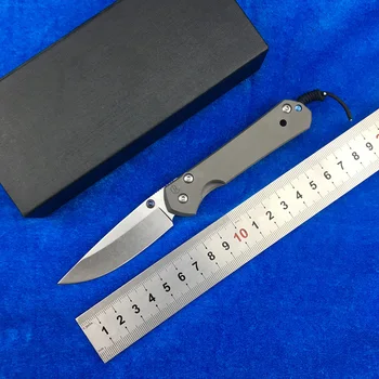 

LEMIFSHE 21 Titanium alloy handle D2 blade copper gasket folding knife tactical camping outdoor survival knife edc tool