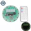 4 LED Digital Pantalla de tubo de DS18B20 giratorio reloj de tiempo de alarma de temperatura Kit de bricolaje Kits w/Control Remoto IR controlador ► Foto 2/6