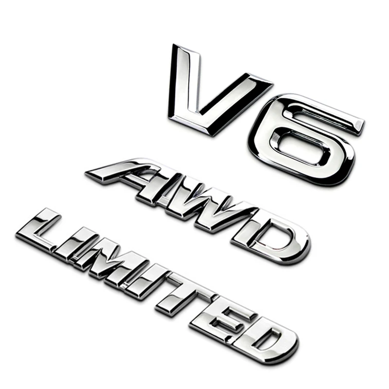 1 шт 3D хром V6 AWD наклейка с надписью &quotLimited&quot для Toyota Highlander Land Cruiser Fender углеродное
