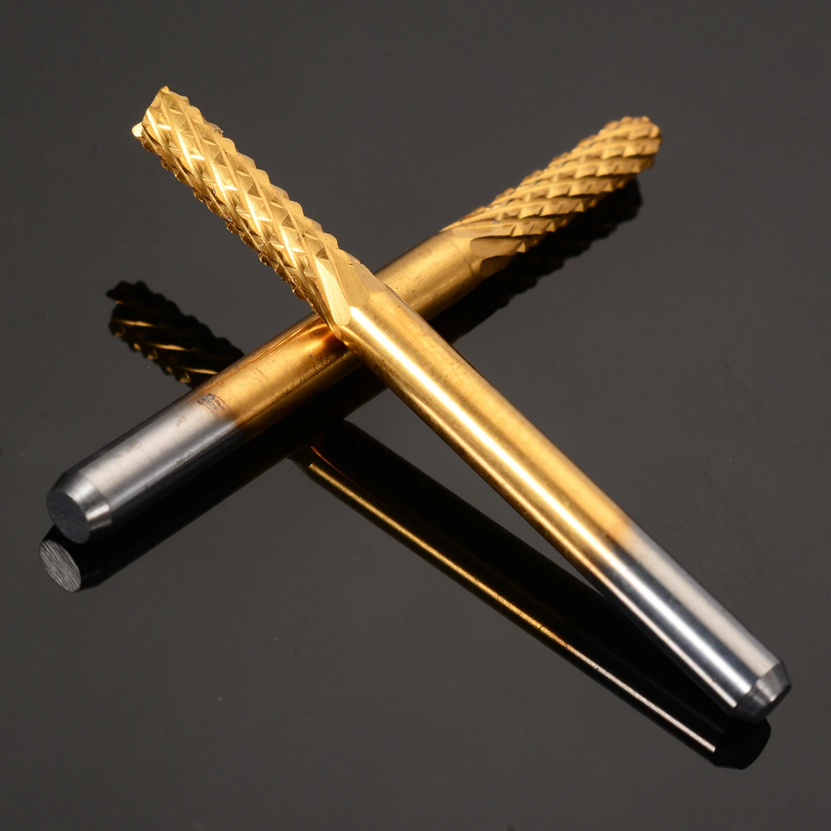 10Pcs/Set 0.8-3.175mm PCB Drill Bits Ttitanium Plating 1/8" CNC  End Mill Engraving Cutter Set For CNC Carbon Fiber Drill Bits