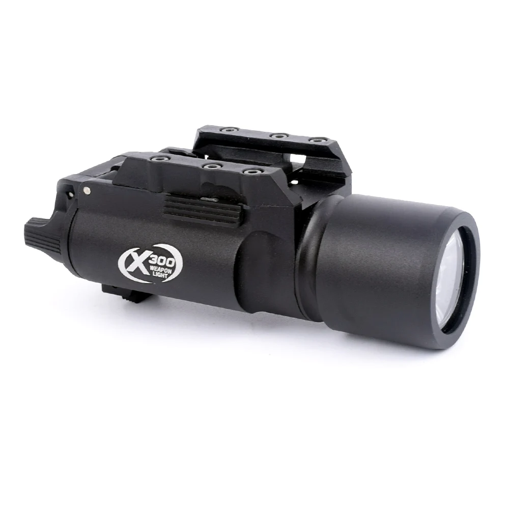 Pistola de Luz Arma Tática 180 Lumens Alta Saída Lanterna Caber 20mm Picatinny Weaver Ferroviário X300 Luz Led 10 led 180 lumens alta saída lanterna caber