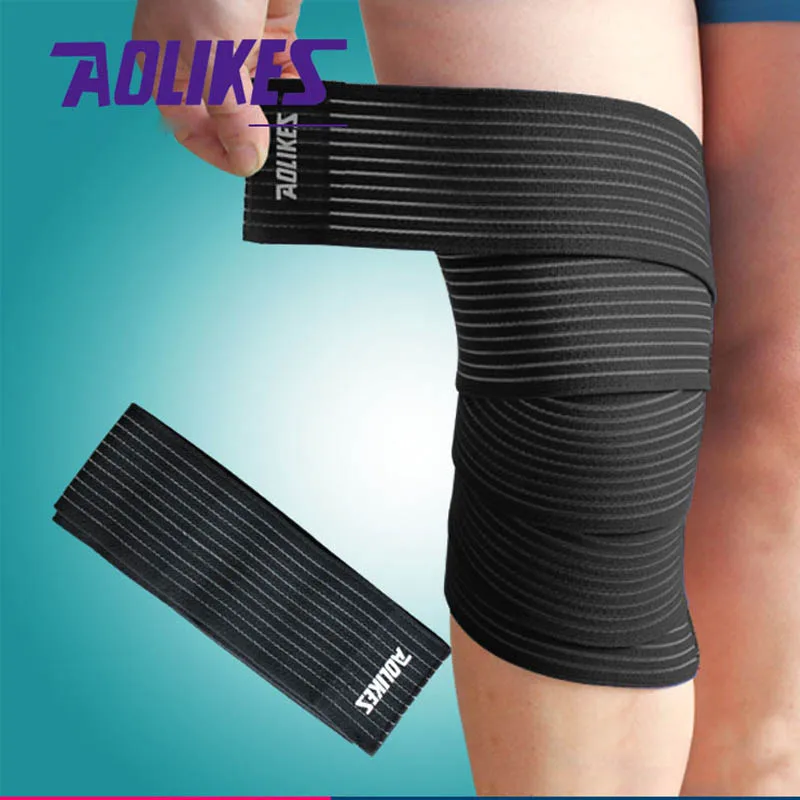 

AOLIKES 1PCS 180*7.5CM High Elastic Bandage Knee Elbow Bandage Sport Tape Joelheira Cotoveleira Vendas Para Deporte