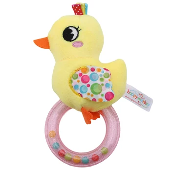 

Baby Rattle Soft Cartoon Animal Plush Toy Apron Rattles Stuffed Hand Bell With BB Device Cute Infant Educational Toy