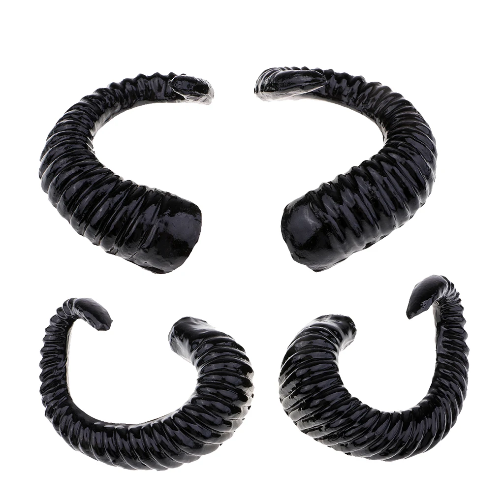 Artificial Ram Horns Costume Accessory for DIY Gothic Hair Headband Hoop