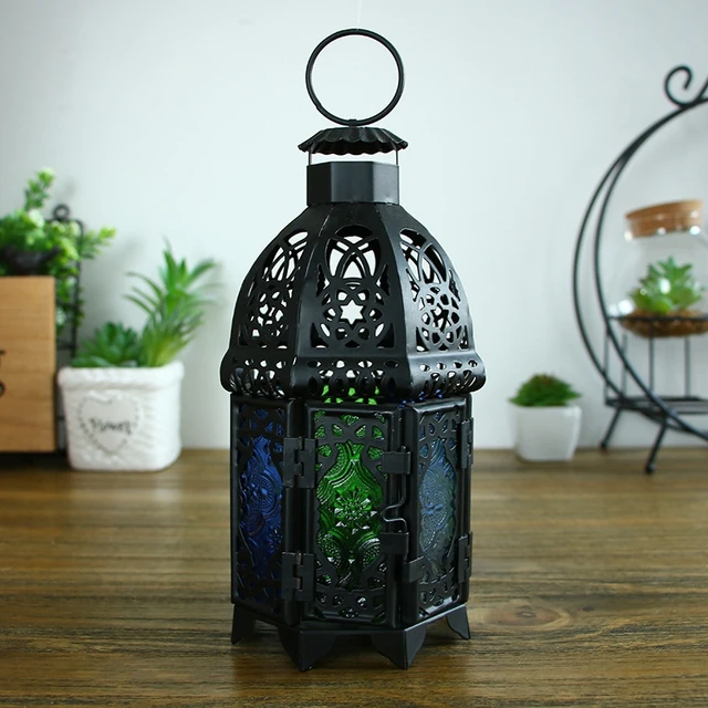 Hollow Black Christmas Decorations Candle Lantern Home Decor Iron Hollow Black Christmas Decorations Candle Lantern Home Decor Iron Decoration Candlesticks Ornament Europe Style Holder