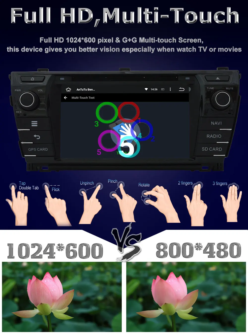 Excellent 8 Core Octa Core Android 8.0 Car DVD Multimedia for Toyota Corolla 2013 2014 2015 Car Radio With Bluetooth GPS Navigation 8