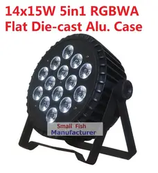 2019 литой алюминий. Чехол Led Par свет 14x15 W RGBWA 5in1 DMX света этапа Бизнес светильник высокой мощности света вечерние KTV Disco DJ