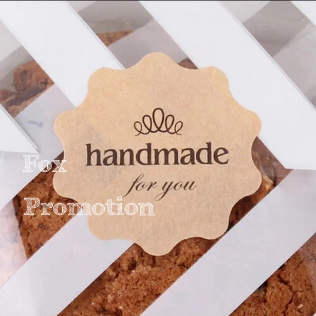 

New Hot DIY Scrapbooking HandMade Paper Cookie/Cake/Gift Labels Stickers Kitchen Sweets Party Seal Sticker 240pcs High Quality