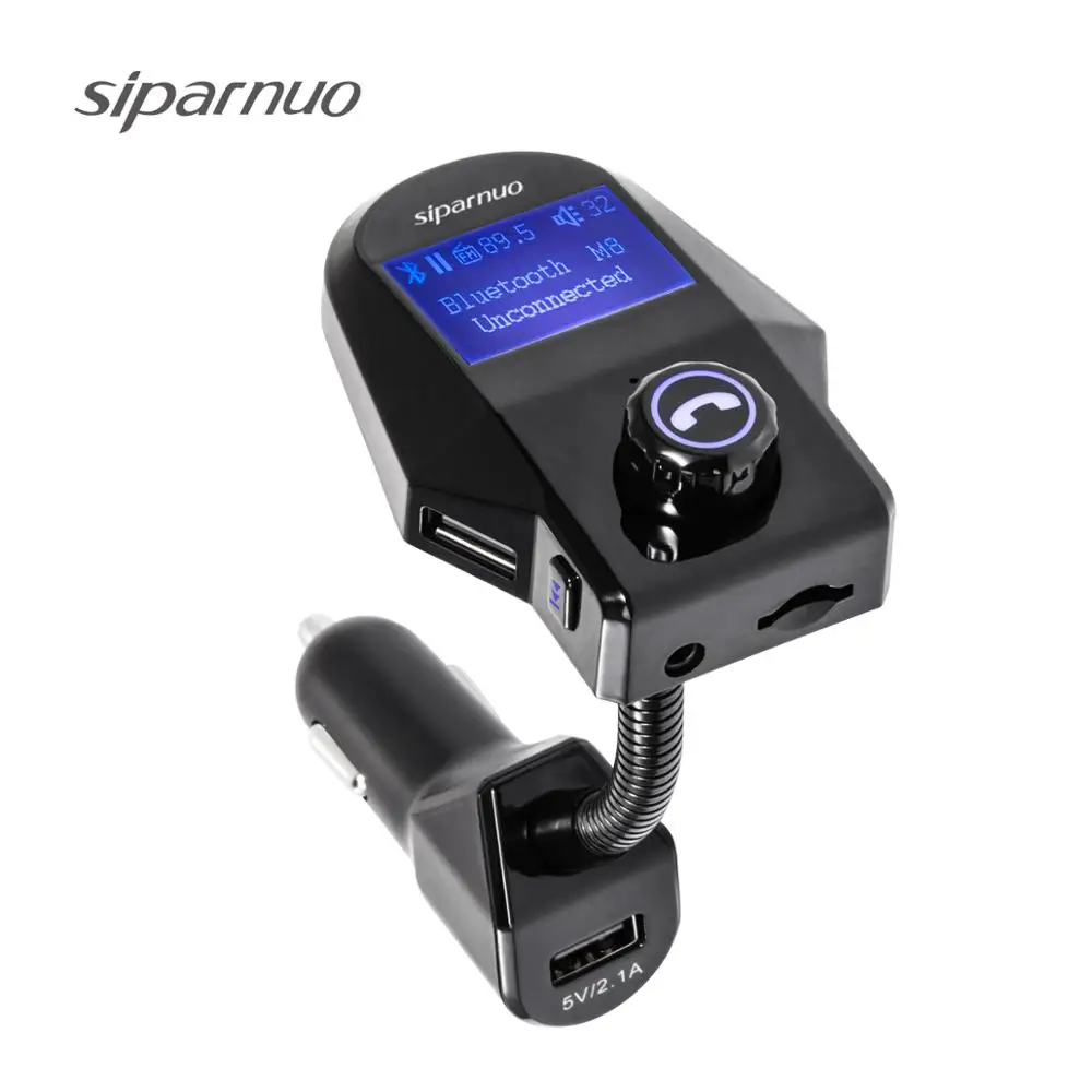 Автомобильный fm передатчик Siparnuo bluetooth автомобильный трансмиттер громкой связи 12