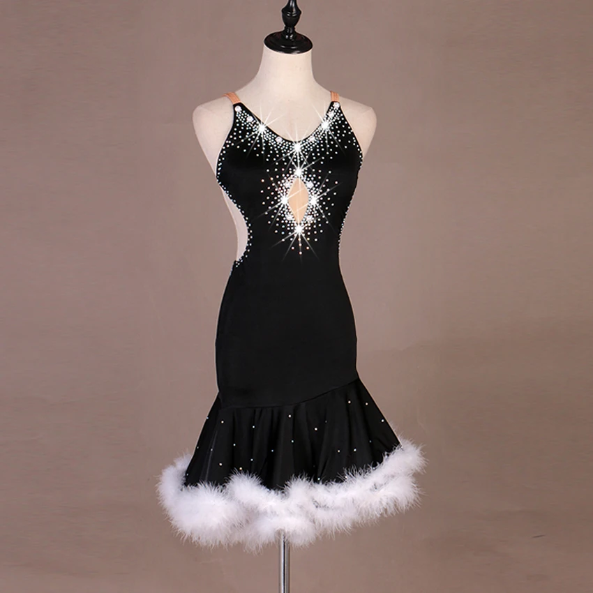 

Latin Dress Waltz Ballroom Competition Skirt Women Dance Performance Stage Costume Rhinestones Evening Gowns Concert Outfits