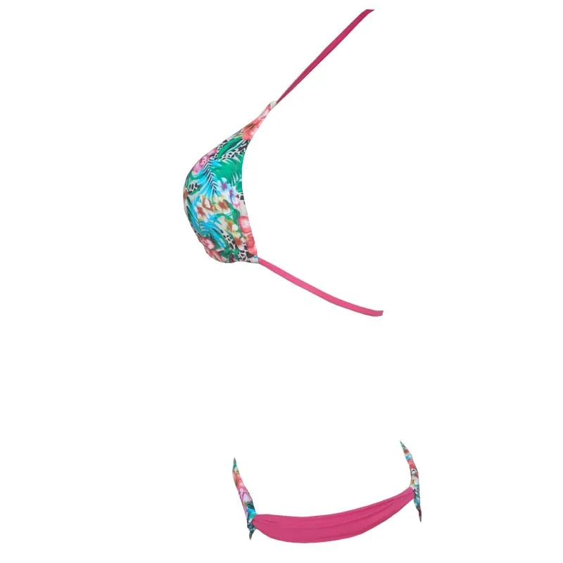Женский купальник бикини с цветочным принтом и лямкой на шее|swimsuit swimsuit|swimsuit