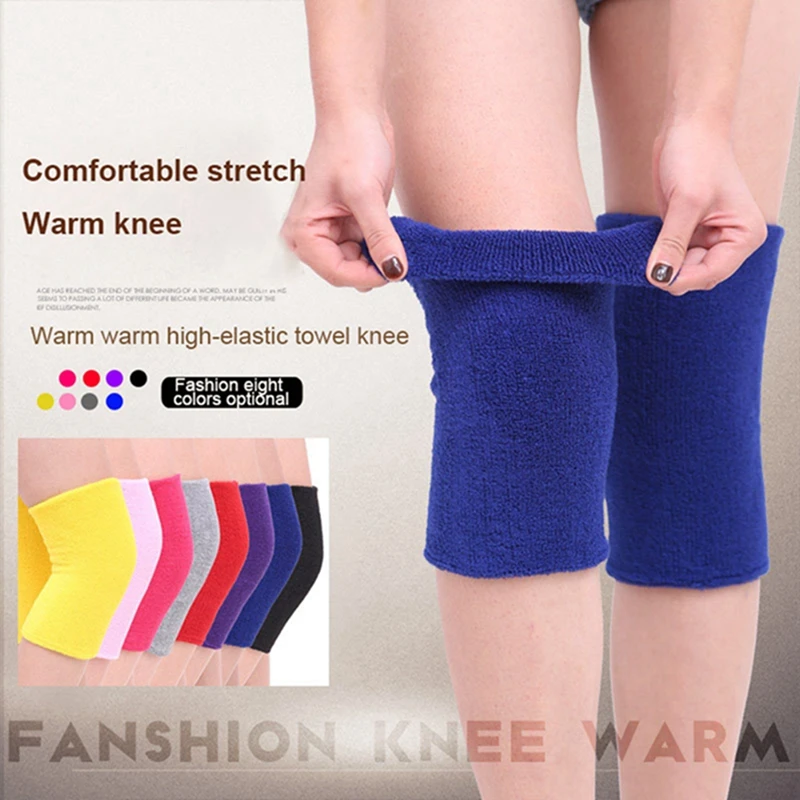 2 pcs Breathable Warm Non-slip Dance Ski Knee Pads Sport Leg Sleeve Kneelet Soft Knee Pad Knee Support warm protection