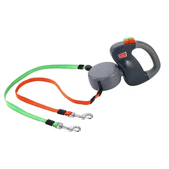 

New Arrival Double Retractable Pet Dog Lead Leash Durable Strong Dog Leash Strong up to 50 Pounds for Each Dog