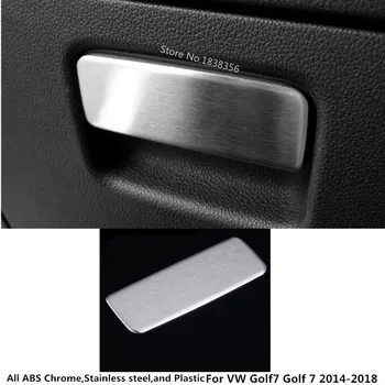 

car body cover stainless steel Glove box trim sequins front panel 1pcs For VW Volkswagen Golf7 Golf 7 2014 2015 2016 2017 2018