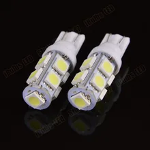 500 шт.; ; детское нижнее белье DC12V T10 9 SMD 9 светодиодный 5050 W5W 194 168 192 белый лампа с клиновидным цоколем Авто 9SMD 9 светодиодный свет лампы