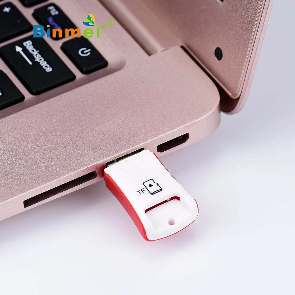 ECOSIN2 кард-ридер высокоскоростной мини USB 2,0 тонкий размер Micro SD TF T-Flash кард-ридер адаптер кард-ридер April11