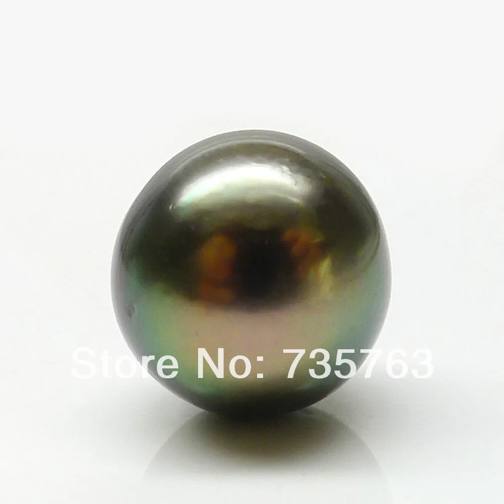 

xiuli 00046 LUSTER!GREEN!1PS 12*12.3MM LOOSE TAHITIAN PEARL
