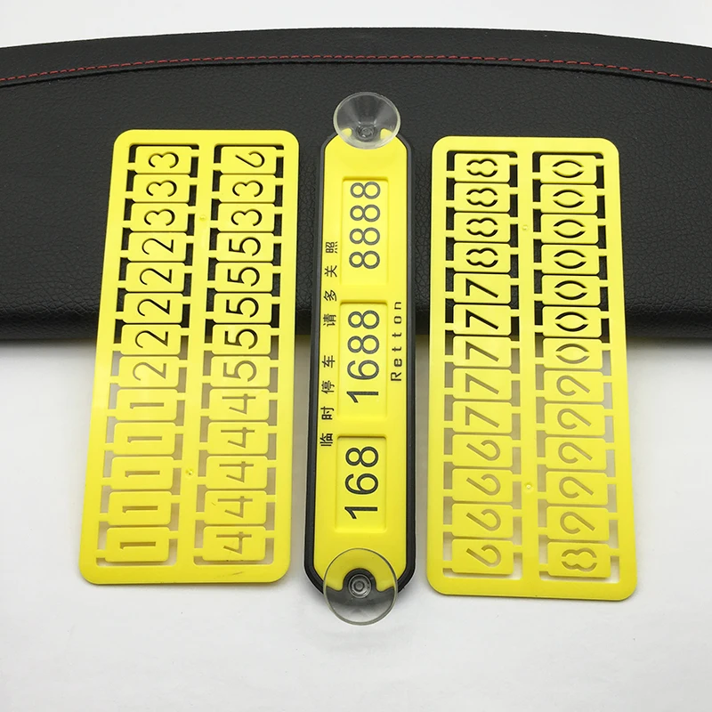 

Classic High Quality Temporary Car Parking Card Telephone Number Card Notification Night Light Sucker Plate Phone Number Card