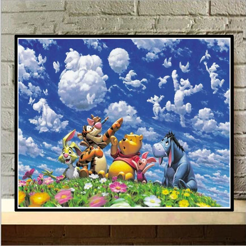 

Full Square/round 5D DIY Diamond Painting "Winnie the Pooh" Embroidery Cross Stitch Rhinestone Mosaic Paintings Decor NEW476