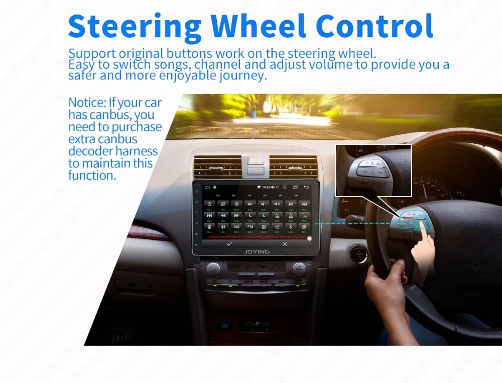 Discount JOYING Android 8.1 car radio 1 din stereo head unit Octa Core 8"HD Screen 4GB ram 64GB ROM support 4G DSP Split Screen SWC audio 20