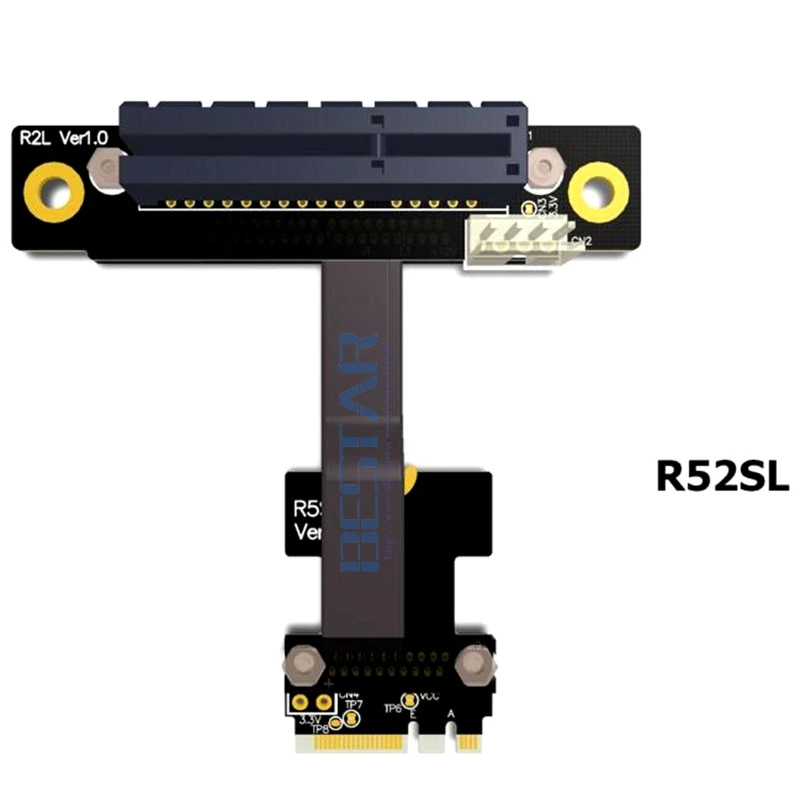 Riser M.2 wifi A.E Key To PCIe x4 Extender Adapter Card Riser Cable 5cm ...