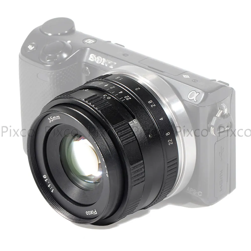 35 мм F/1,6 для sony E Fujifilm FX для Micro 4/3 EOS. M Крепление объектива Большая диафрагма HD MC руководство Prime фиксированные линзы APS-C