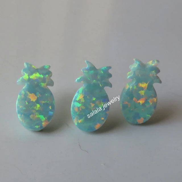 200pcs/lot Pineapple Opal 8x14mm Pineapple Fire Opal Synthetic Fruit Pineapple Opal Ananas