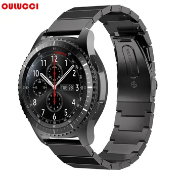 

Stainless Steel Watch Band Bracelet Strap For Samsung Gear S3 Frontier / Classic Connector Adapter 22mm Black Silver Rose Gold