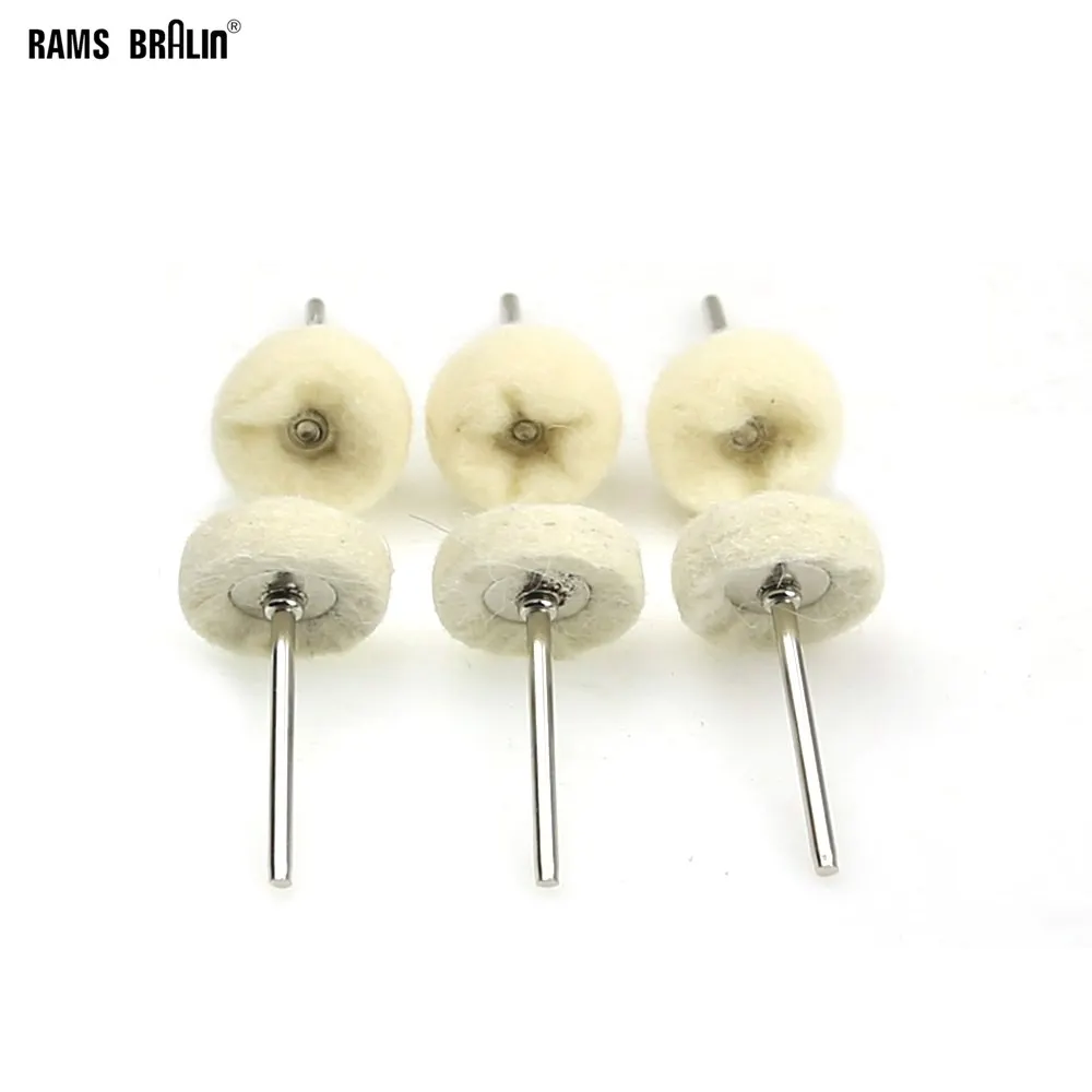 6 Pieces Polishing Circle Mini Drill Wool Buffing Wheel Abrasive