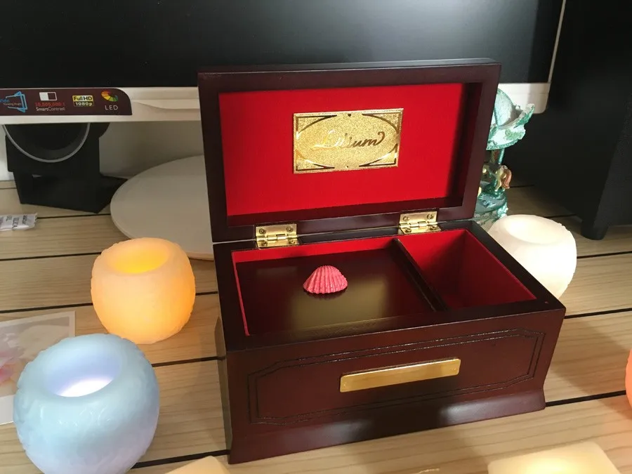 BEECH WOOD JEWELRY MUSIC BOX ♫ ELFEN LIED LILIUM ♫ BEECH WOOD JEWELRY MUSIC BOX ♫ ELFEN LIED LILIUM ♫