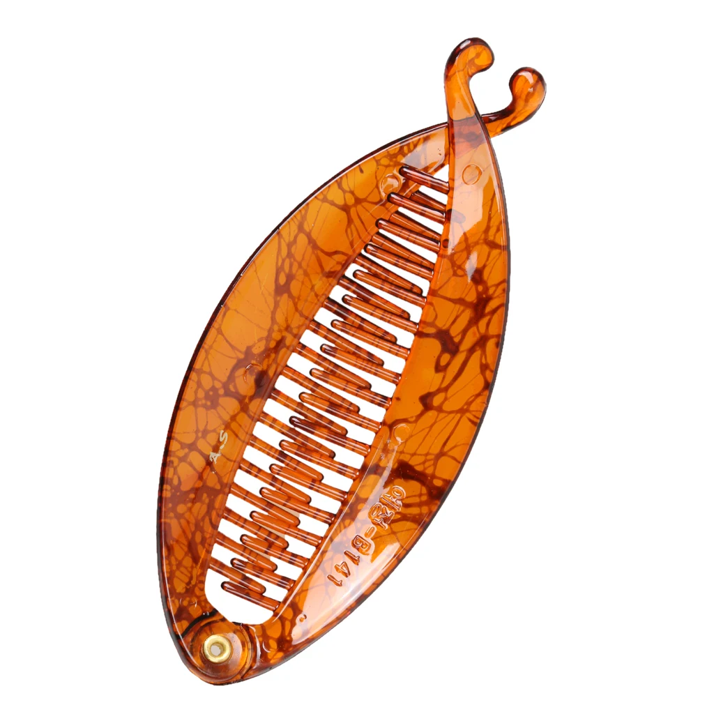 2 Pieces Fish Tail Design Hair Banana Clip 13x6cm Lady Girls School Girls Hair Clips Barrette Comb Hair Jewelry