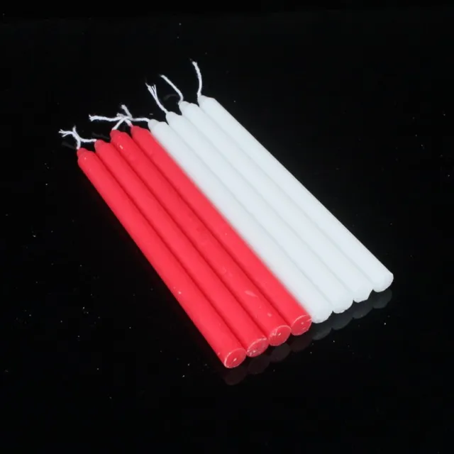 8pcs/bag Long Pole Candle Light Dinner Smokeless Candle White Set Meal Accessories Auxiliary Ignition Hotel Supplies 17 Cm High